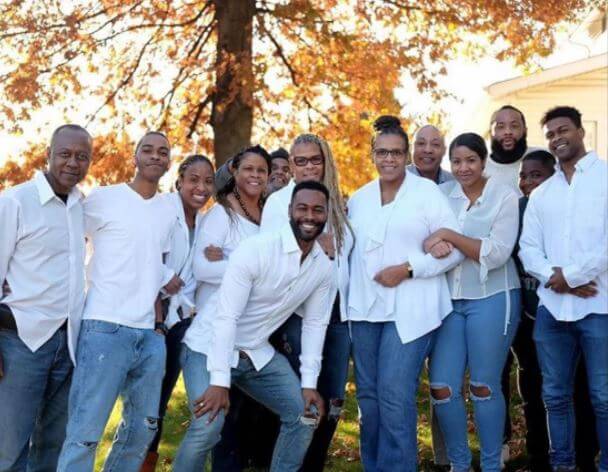 Justin Marcel McManus with his significant happy family.